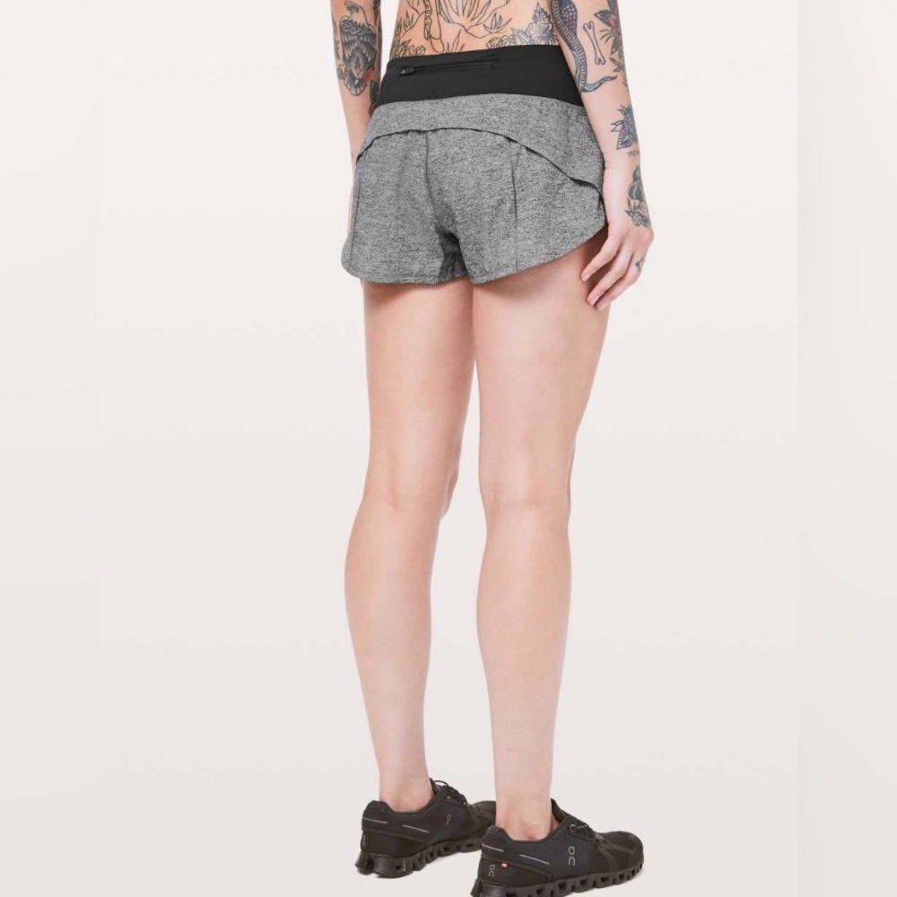 Lululemon Shorts Speed Up Size 10 Heather Grey 2.5" Inseam Liner Gym Athletic